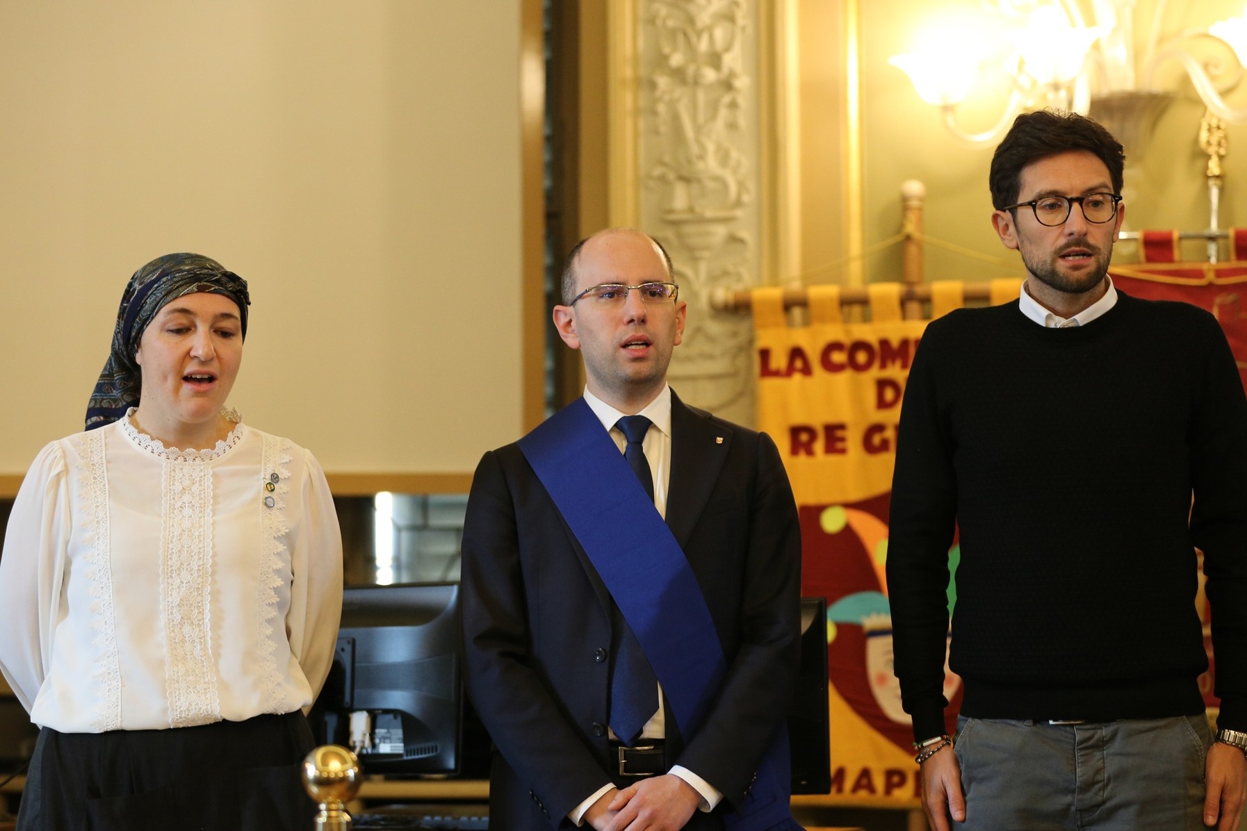 Da sinistra Laura Fumagalli, Matteo Macoli e Davide Casati