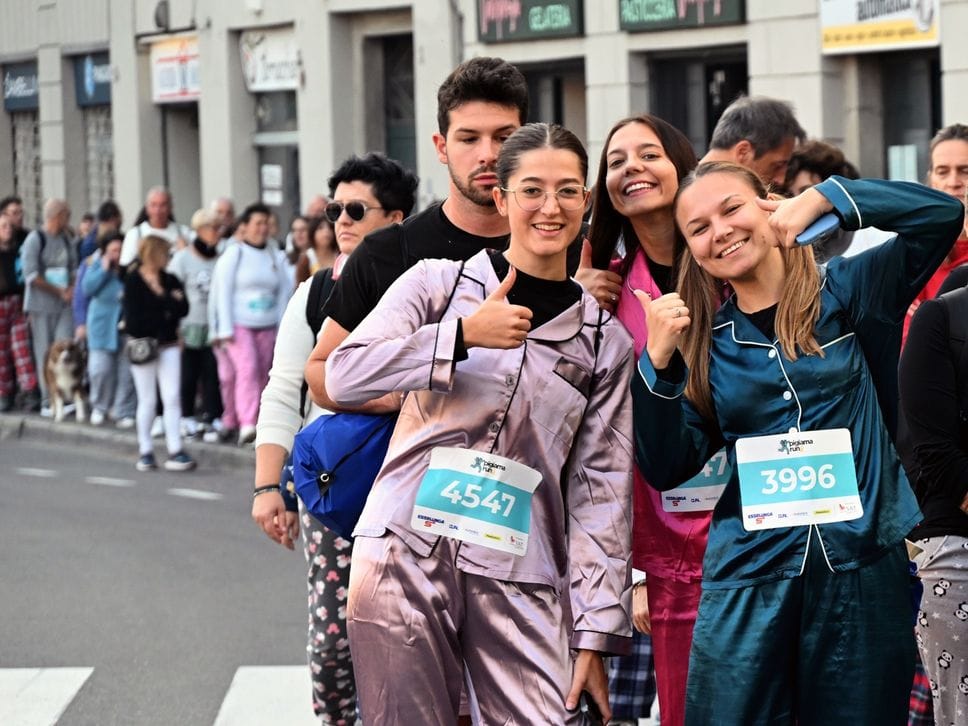Alcuni momenti della Pigiama Run, sono stati oltre 2.300 gli iscritti