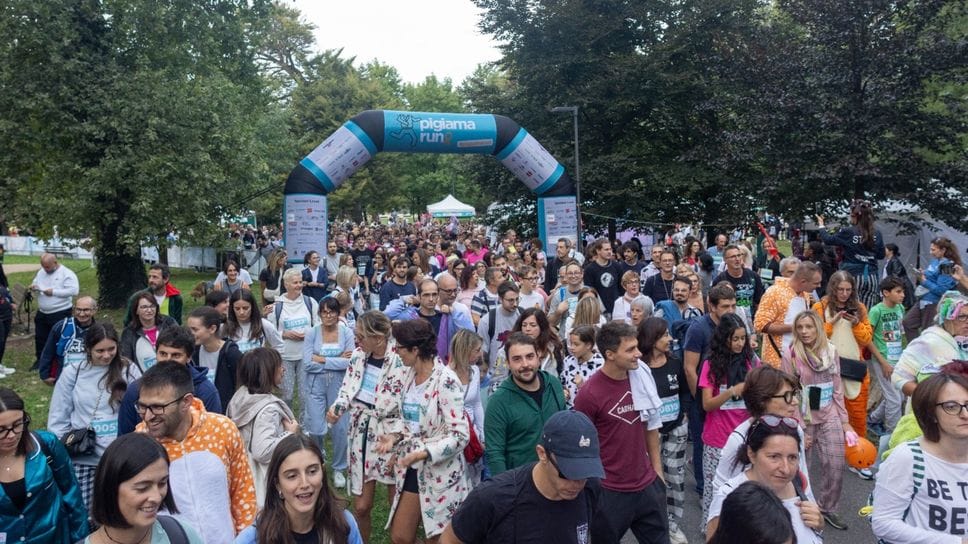 La partenza della passata edizione della Pigiama Run La partenza della passata edizione della Pigiama Run