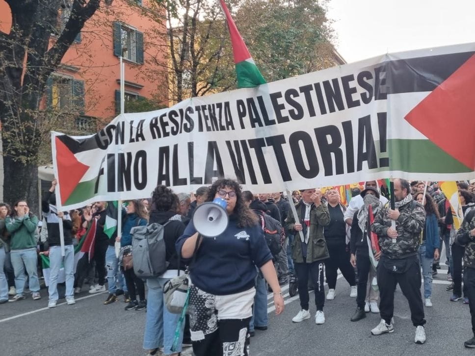 Il corteo a Bergamo