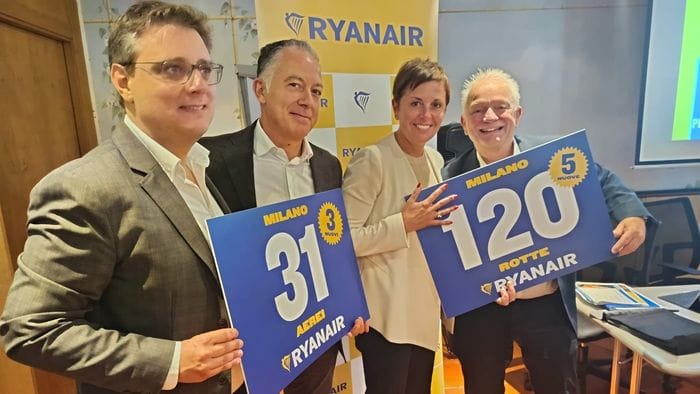 Ryanair punta su Bergamo, rafforzate 30 rotte per l’inverno