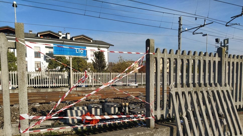 Il punto in cui Raffaele Iannotta fu travolto dal locomotore Il punto in cui Raffaele Iannotta fu travolto dal locomotore