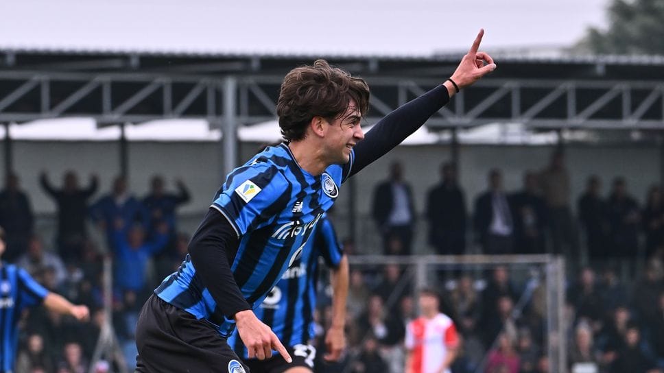 L’esultanza di Francesco Gasparello, classe 2009, all’esordio con la Primavera di Bosi: il baby talento nerazzurro ha firmato il gol del definitivo 2-0