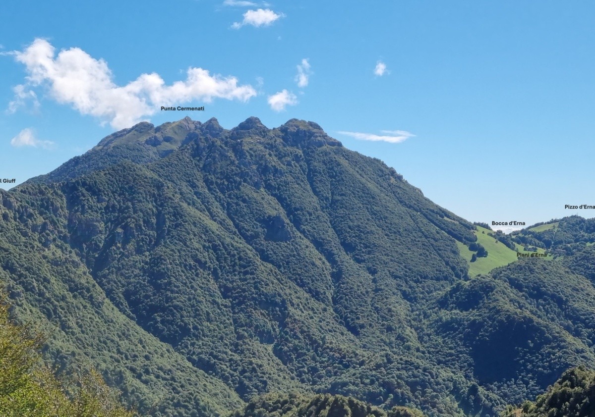 Il versante Nord del Resegone con i Piani d’Erna