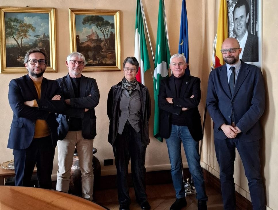 I progettisti con gli assessori Rota e Angeloni