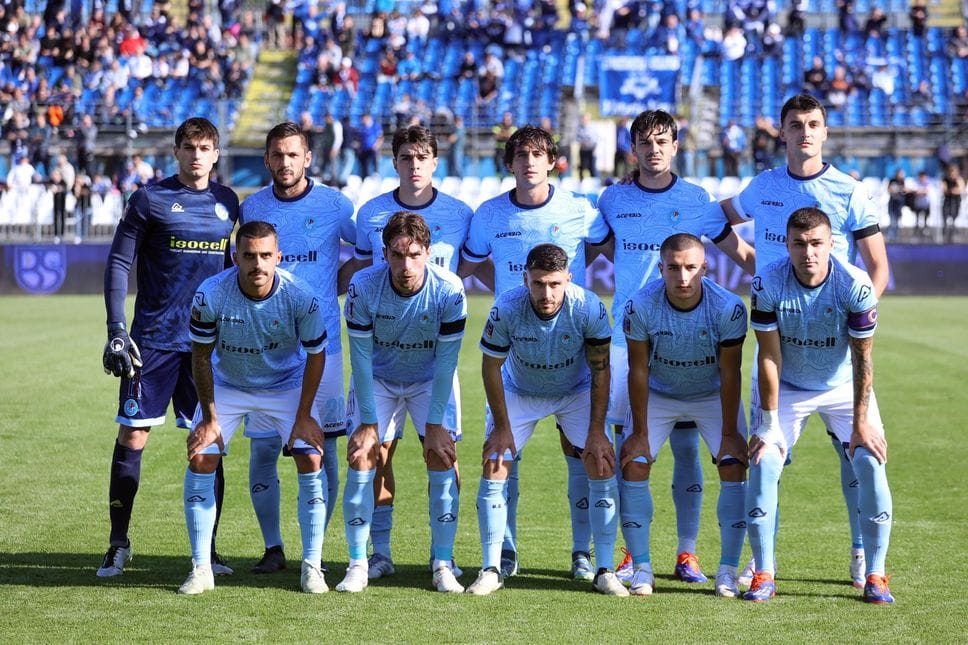 La formazione dell’AlbinoLeffe allo stadio Rigamonti contro il Brescia