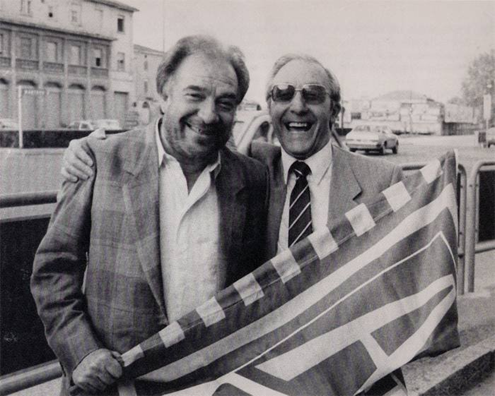 Ugo Tognazzi con Domenico Luzzara