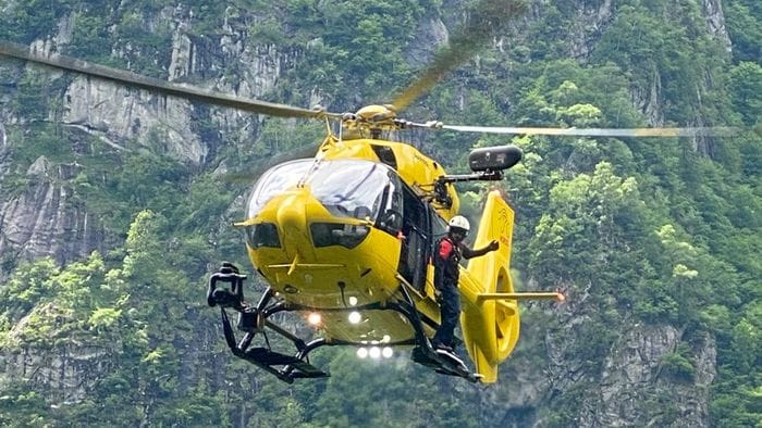 scivola sul sentiero a oneta soccorsi in azione con l8217elicottero dopo un8217esercitazione