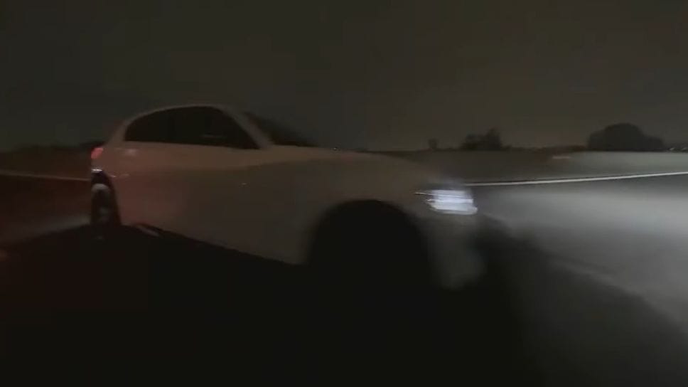 L’auto ripresa dalle telecamere