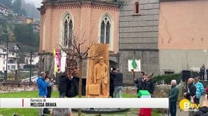 Val Brembilla, la scultura che omaggia gli emigranti del paese