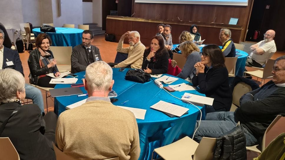 Un momento dell’incontro di Firenze con Locati, Bonaldi e Barcella