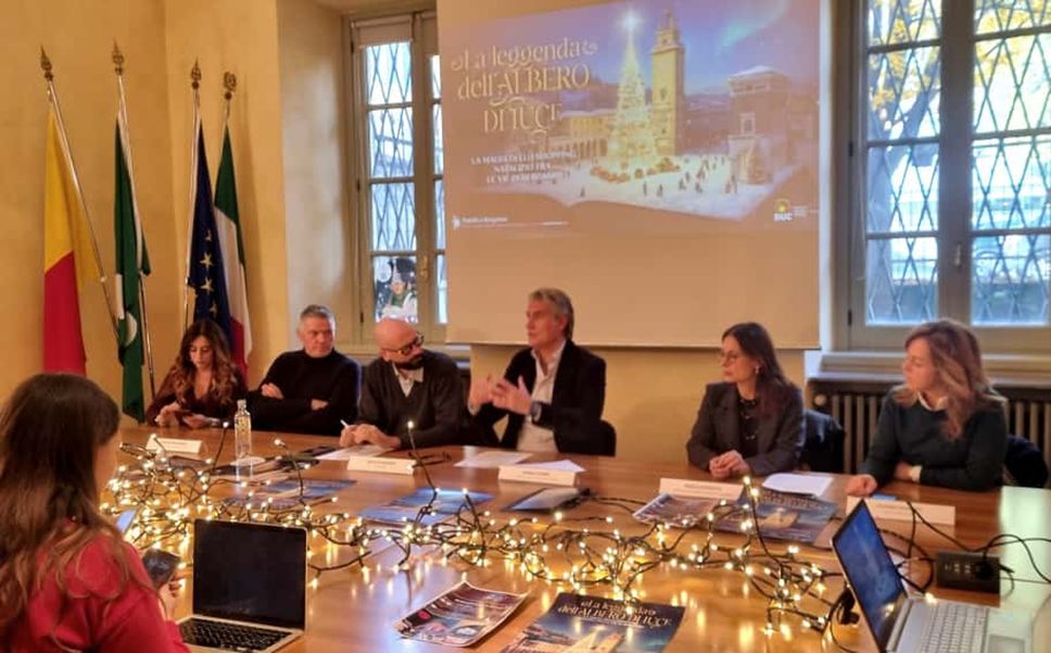 La presentazione delle iniziative di Natale 2025 in Comune a Bergamo