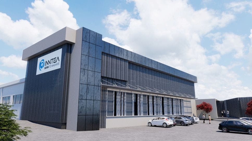 Un rendering del nuovo polo tecnologico di Inntea a Albino