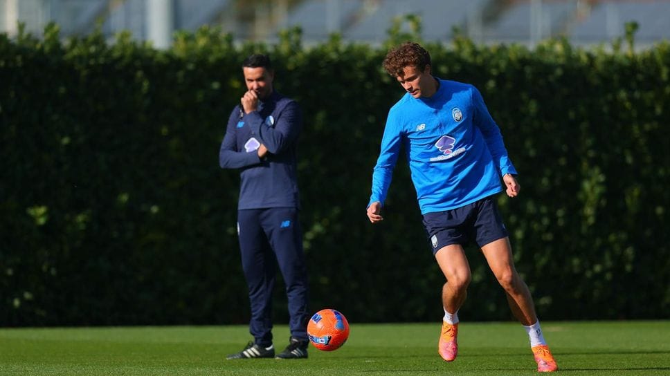 Scalvini in allenamento con mister Palladino