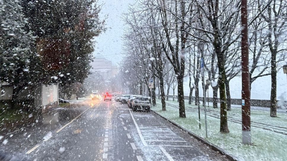 Il viale delle Mura alle 7.30 del 21 novembre
