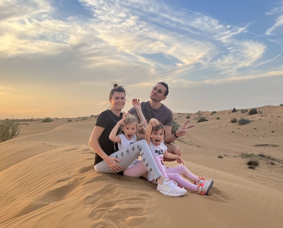 Mattia Sala con la famiglia