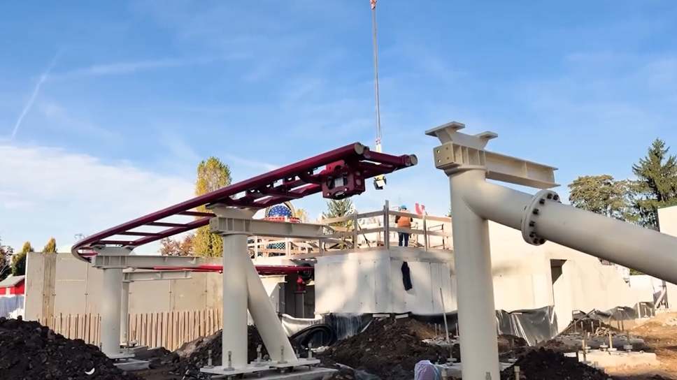 Il cantiere della nuova attrazione