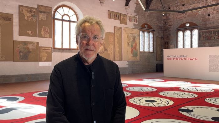 Il paradiso di Matt Mullican si svela su un mastodontico tappeto in Città Alta