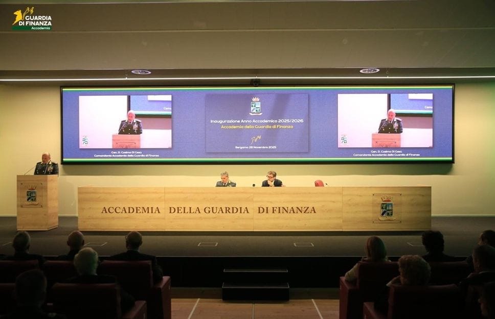 Durante l’inaugurazione dell’Anno Accademico dell’Accademia delle Fiamme Gialle