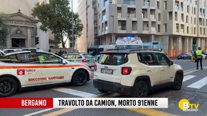 Bergamo, drammatico incidente, travolto da un mezzo pesante, morto un signore 91enne