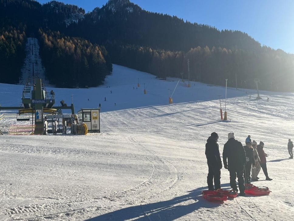 Si scia anche a Castione