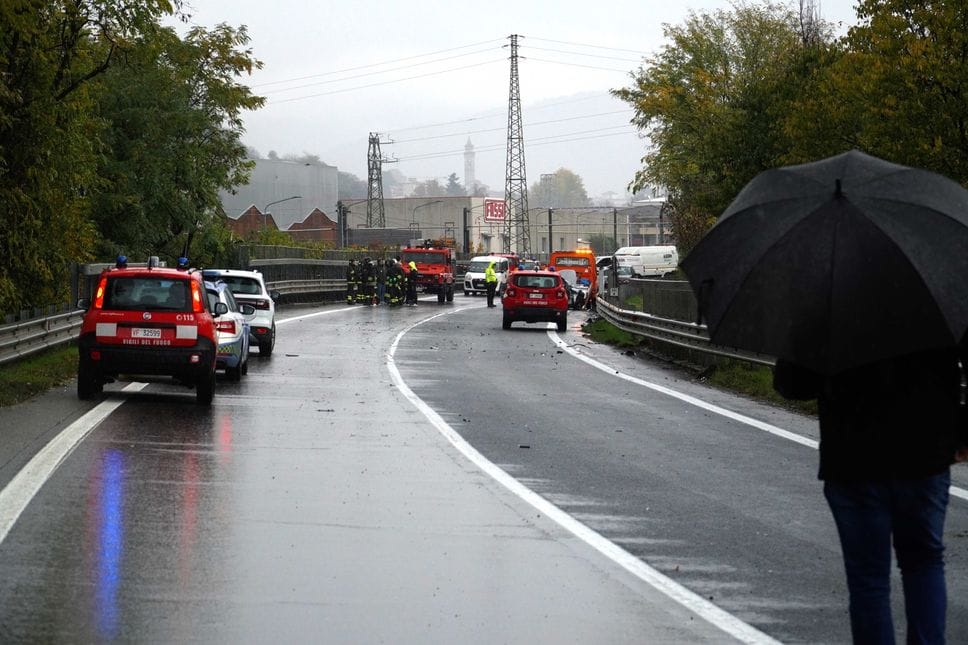 Il luogo dell’incidente, a Nembro