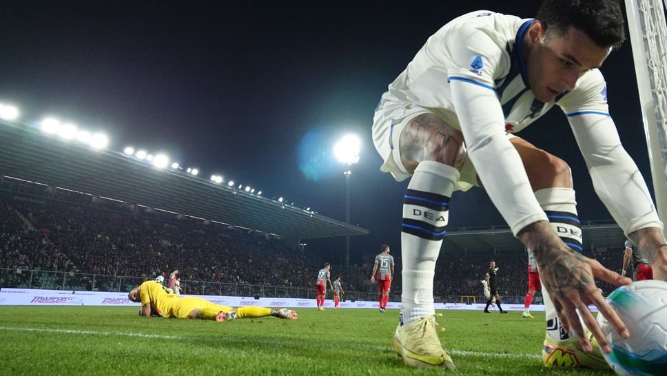 Scamacca durante il match Cremonese - Atalanta
