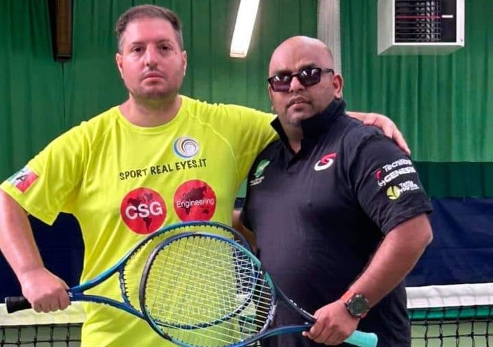 Davide Viglianti con Mark Haskett agli IBSA World di Birmingham nel 2023