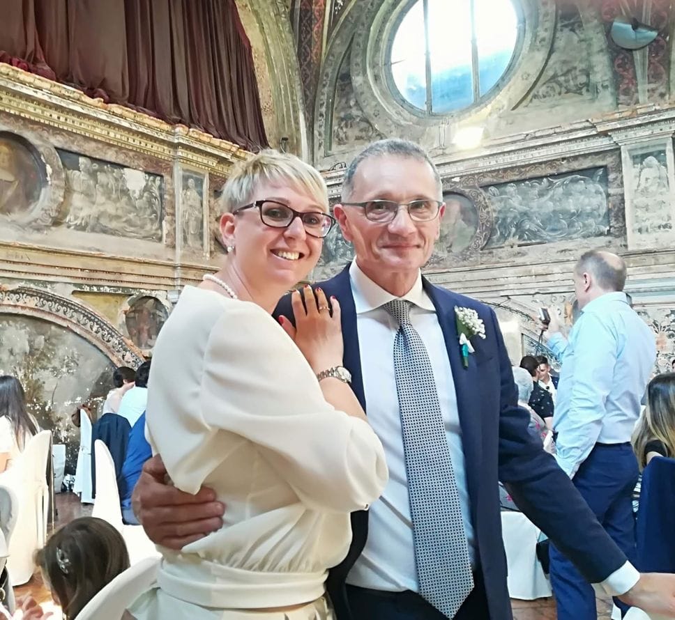 Rossana insieme a Felice, il donatore che le ha salvato la vita e che è diventato parte della sua famiglia