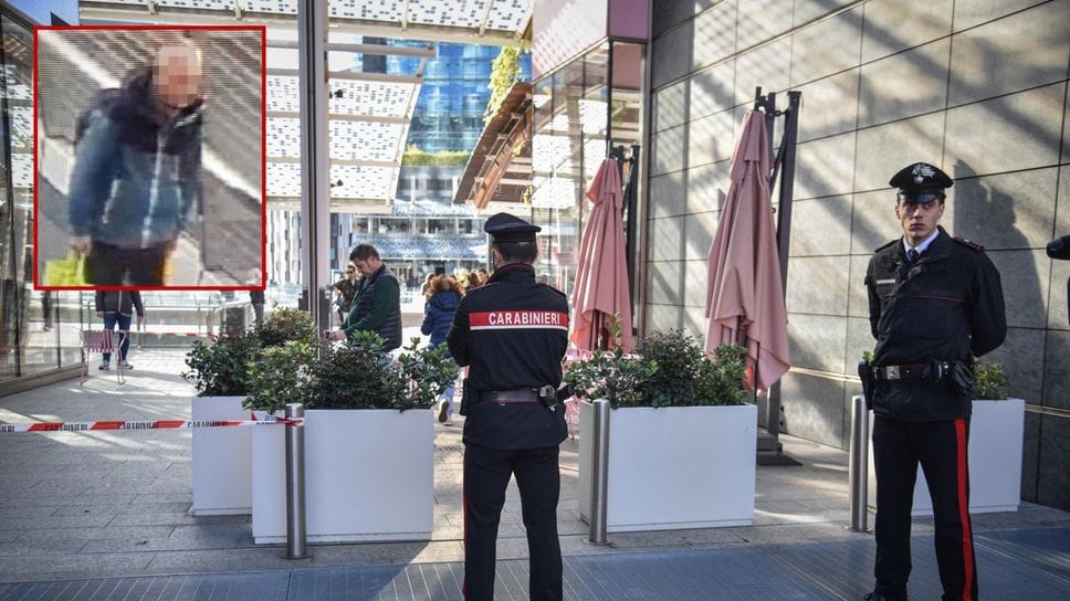 Il luogo dell’agguato e un fotogramma di Vincenzo Lanni, 59enne bergamasco che l’ha accoltellata