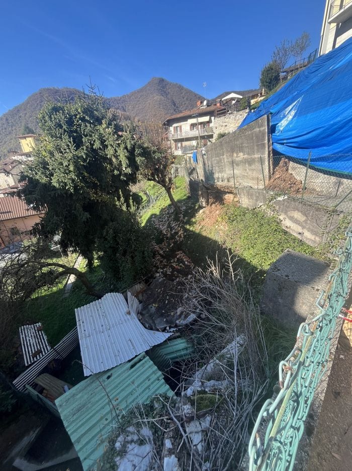 Il materiale franato a valle