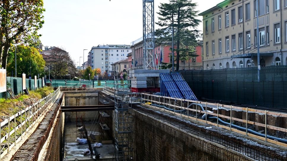 I lavori per la vasca di laminazione in largo Barozzi