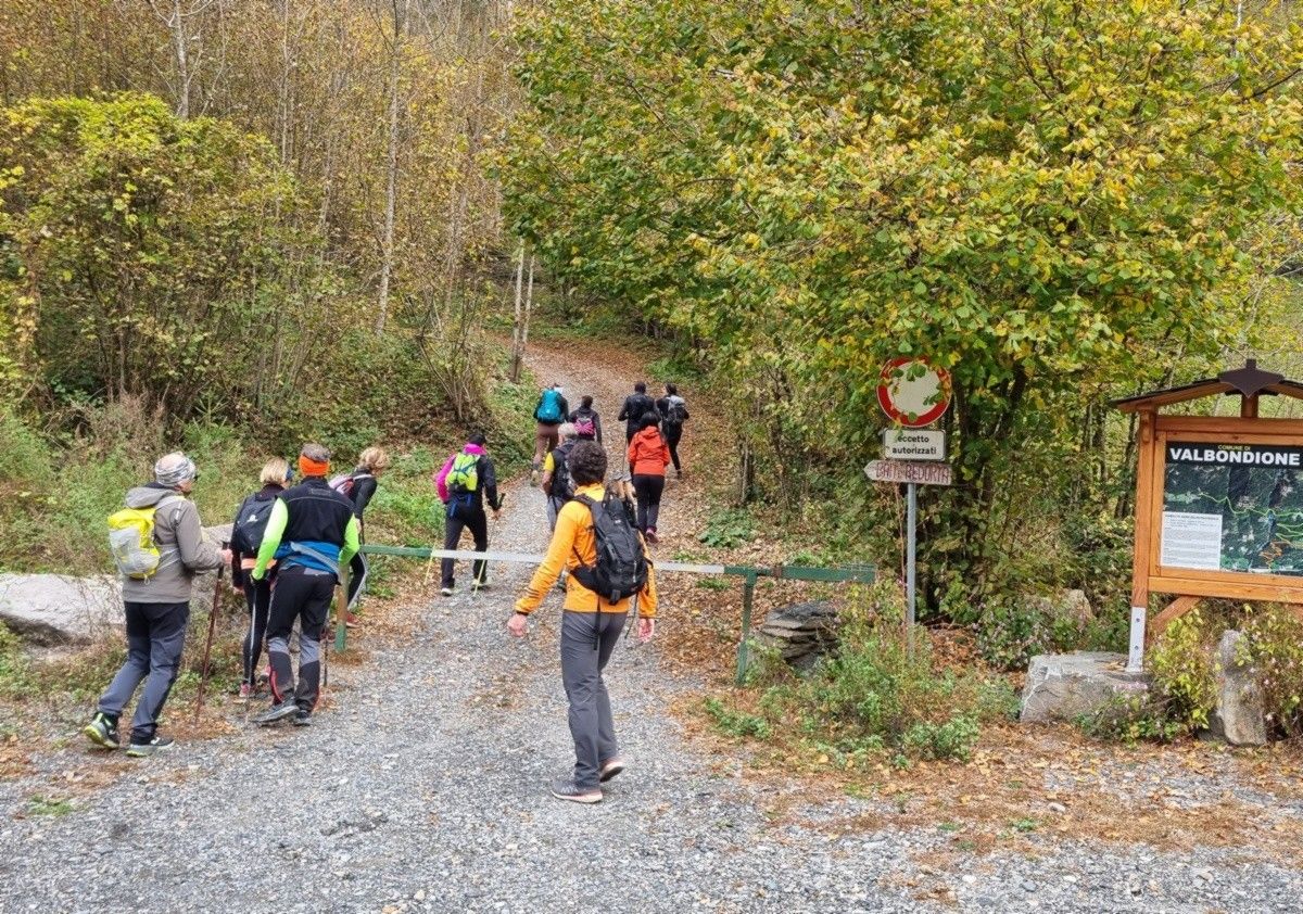 L’inizio della strada per le stalle di Redorta