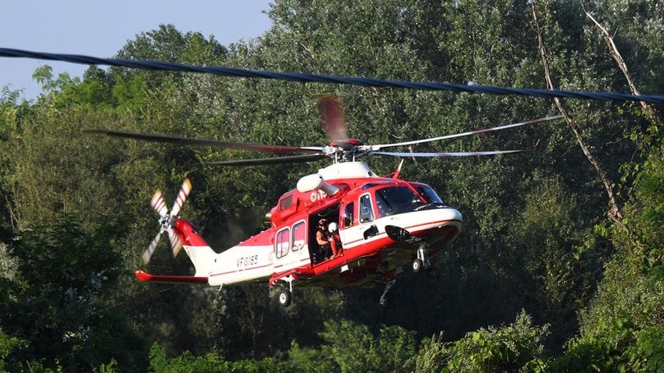 L’elicottero Drago dei Vigili del fuoco