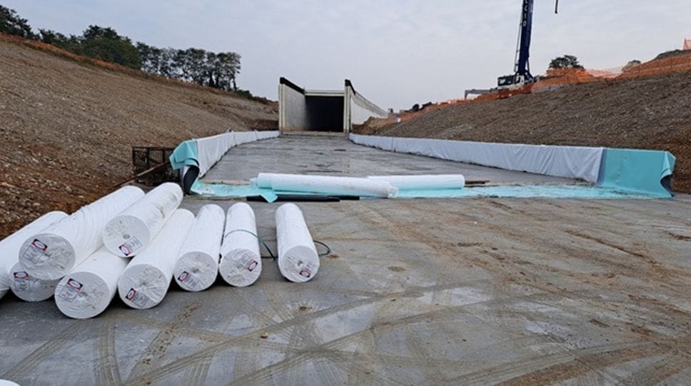 Il cantiere della galleria a Orio al Serio