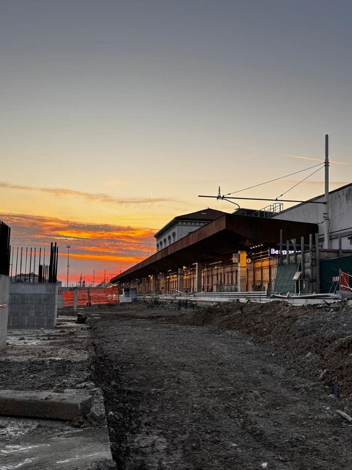 Il cantiere della stazione