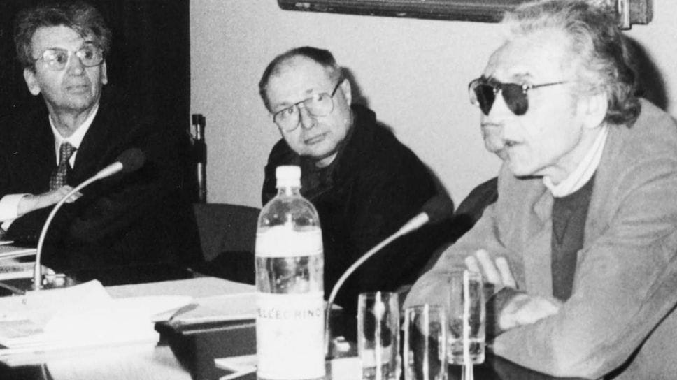 Da sinistra  Benvenuto Cuminetti, Mario Donizetti e Giulio Bosetti nel 1993