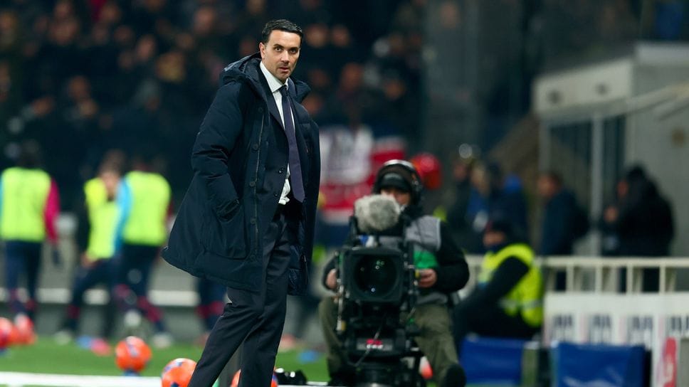 Raffaele Palladino durante il match con il Cagliari