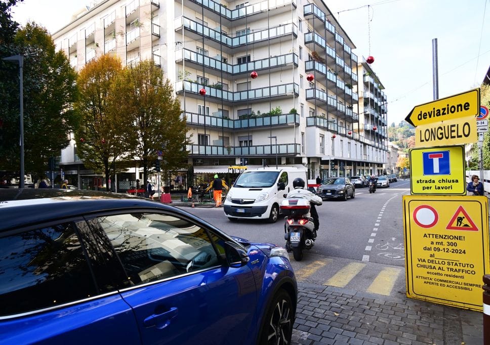 Via Statuto resterà chiusa fino al 31 marzo