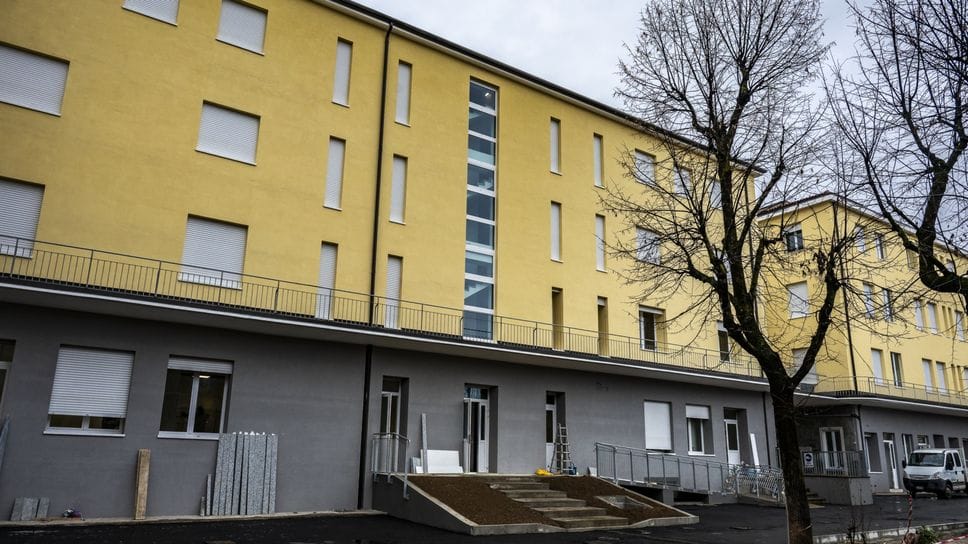 Il nuovo ingresso al piano terra