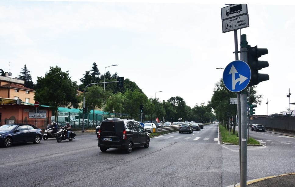 L’incrocio di via Martinella