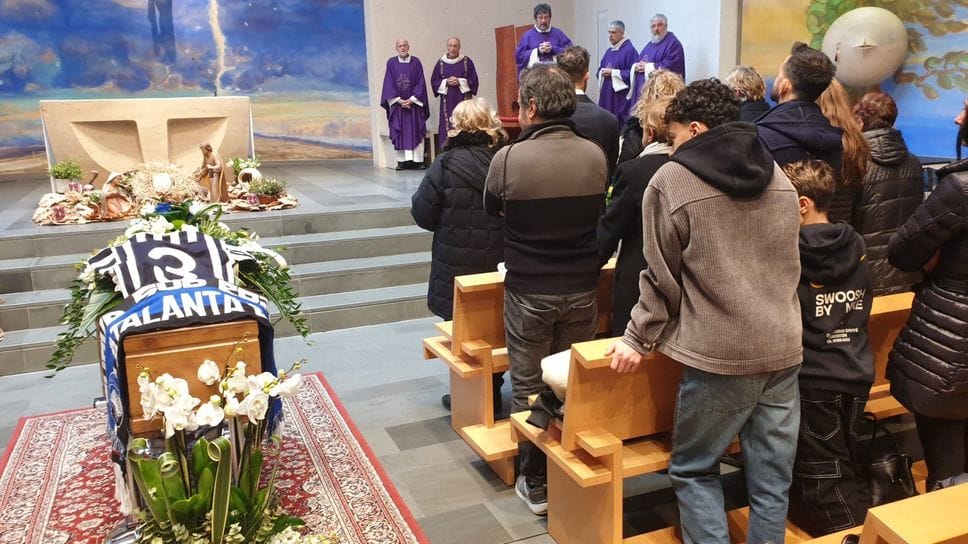 Il funerale di Eugenio Perico alla chiesa della Marigolda di Curno