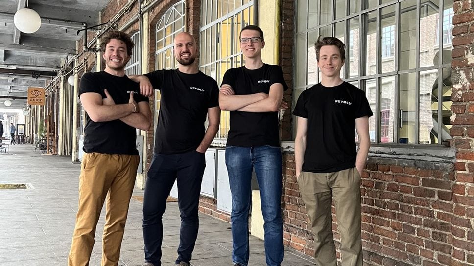I fondatori di Revolv Space. Da sinistra Filippo Oggionni, Aleksander Fiuk, Michał Grendysz e Marco Sala