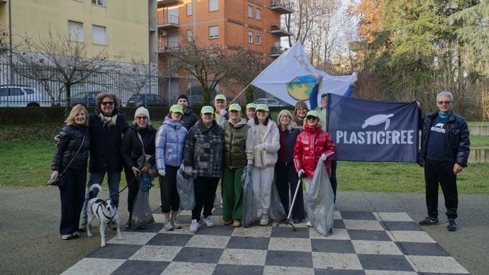 stadio e santa caterina con la caccia al rifiuto raccolti 14 kg