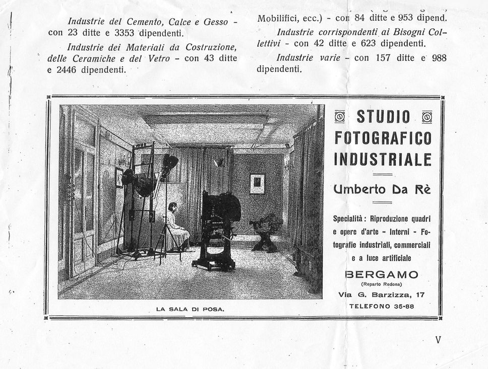 Francis Elia, pubblicità del laboratorio fotografico di famiglia, nonno Umberto. Dopo 60 anni di attività Brunel Foto di via Masone a Bergamo Chiude il 31 dicembre 2025