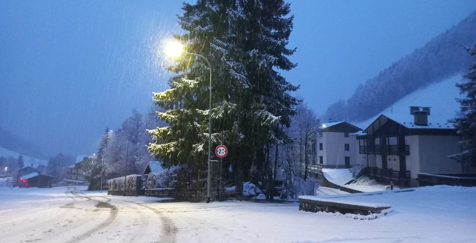 Neve nella serata della Vigilia Lizzola