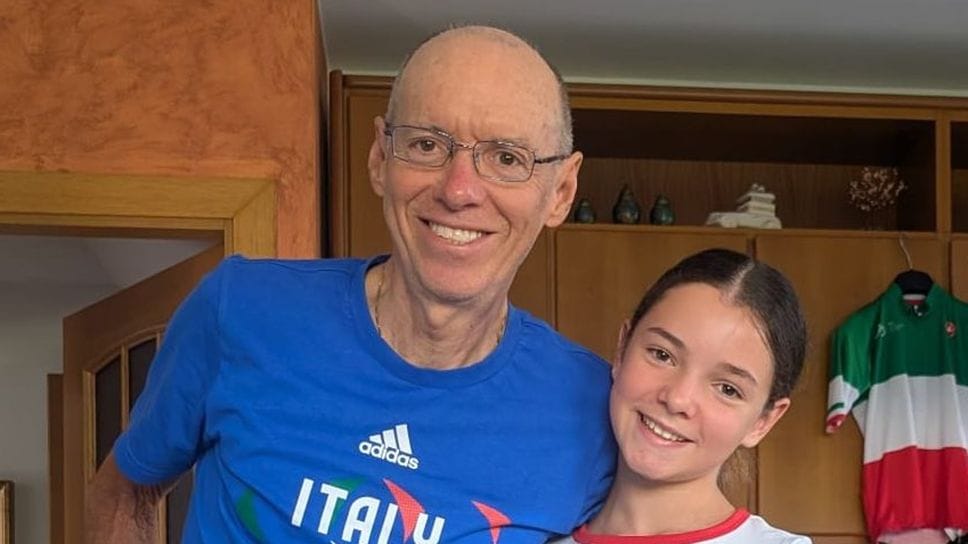 Ivano Soletti, 69 anni, con la nipote Giulia, di 12
