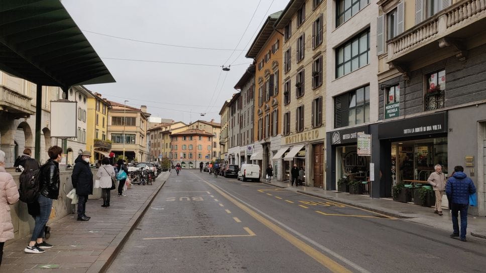 Via Zambonate è una delle strade di Bergamo coinvolte dai nuovi cantieri del Comune