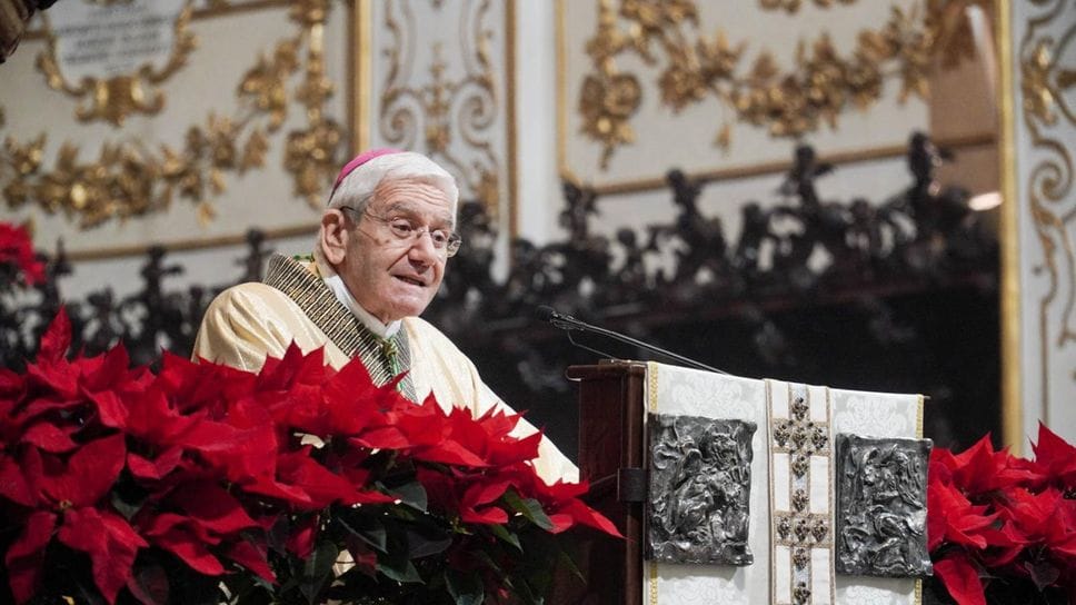 Il Vescovo di Bergamo Francesco Beschi durante l’omelia del Rito di chiusura dell’anno Giubilare. Domenica 28 dicembre in Duomo a Bergamo.