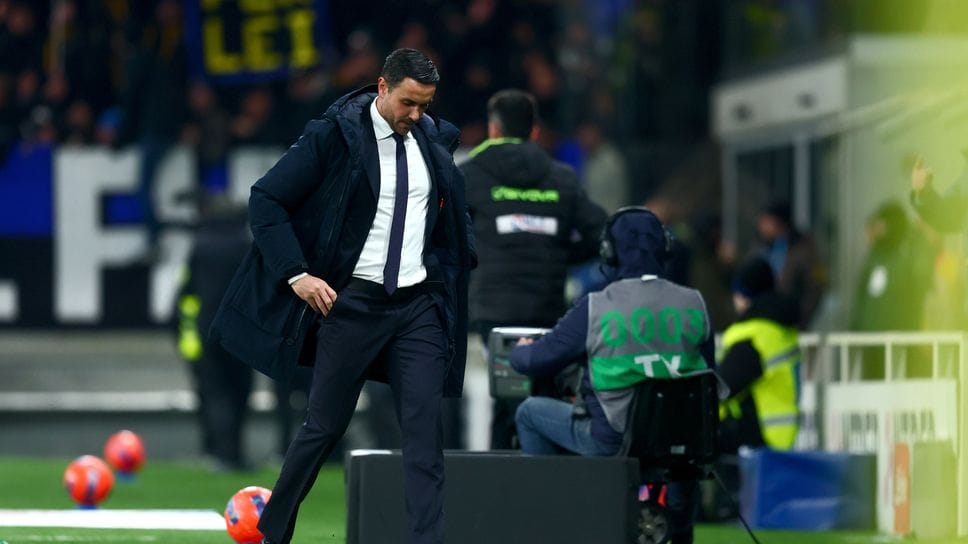 Palladino durante la gara a Bergamo contro L’Inter persa 0-1 dall’Atalanta